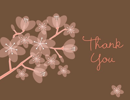 Beautiful Bridal Peach Posies Thank You Cards