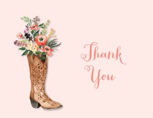 Western Boot Posie Bouquet Pink Bridal Note