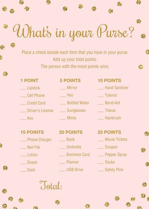 Gold Dots Pink Wedding Tradition Quiz