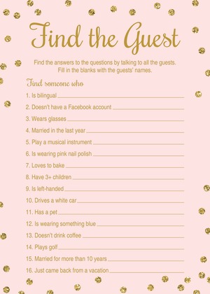 Gold Glitter Graphic Dots Pink Share A Memory Cards