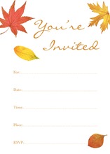 Beautiful Fall Leaves Invitations