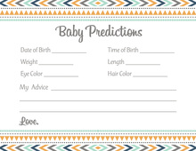 Navy Bow Tie Baby Prediction Cards