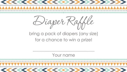 Boho Coral Pink Tribal Patterns Raffle Cards