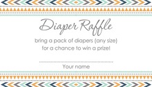Playful Script Kraft Diaper Raffle Cards