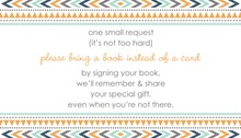 Boho Blue Tribal Patterns Bring A Book Card