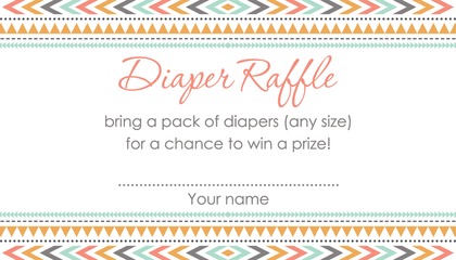 Boho Blue Tribal Patterns Raffle Cards