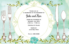 Rose Placesetting Invitations