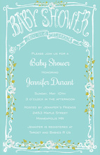 Watercolor Sailboat Blue Backdrop Invitation