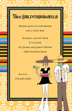 Happy Mexican Fiesta Duo Couple Invitations