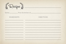 Laurel Leaves Recipe Cards