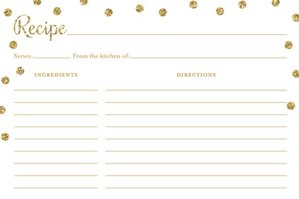 Gold Glitter Graphic Dots Date Night Idea Cards