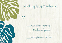 Modern Luau Palms Crete RSVP Cards