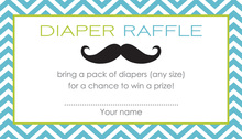 Blue Border Elephant Raffle Cards