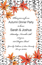 Fall Leaves Party Lights Invitations