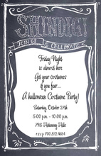 Chalkboard Sign Shindig Invitations