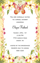 Butterfly Floral Invitations