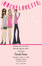 Pink Bachelorette Girls Invitations