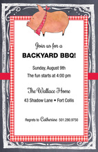 Pig Looking Up BBQ Invitations