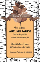 Leaves And Swirls Invitation