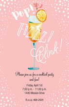 Swirl Martini Purple Cocktail Invitations