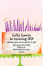 Dazzling Her Big Deal Birthday Cake Invitations