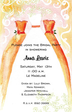 Orange Bridesmaids Invitations