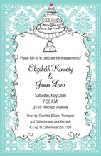 Green Bohemian Floral Flourish Invitations