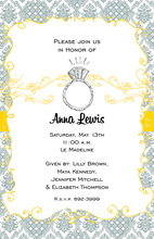 Solitaire Yellow Around The Clock Invitations