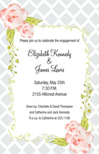 Dark Watercolor Roses Bridal Shower Invitations