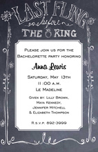 Faux Chalkboard Wedding Sign Invitations