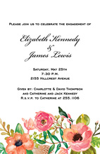 Floral Watercolor Scene Invitations