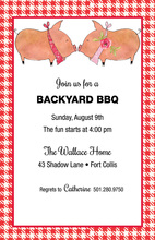 Pig Border Red Bandana Invitations