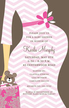 Girl Polka Dots Mom Invitation