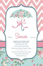 Dark Watercolor Roses Bridal Shower Invitations