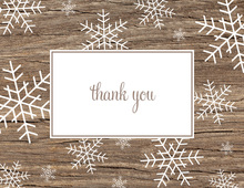 Snowflake Wood Grain Border Note