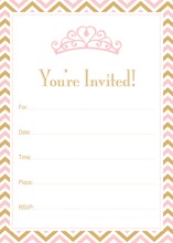 Pink Tiara Gold Chevron Border Fill-in