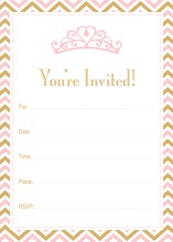 Pink Tiara Gold Chevron Border Fill-in