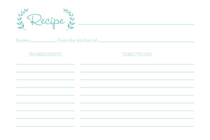 Laurel Leaves Recipe Cards