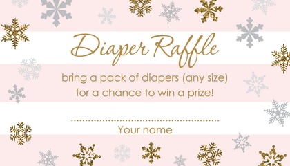 Faux Gold Glitter Baby It's Cold Invites