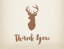 Deer Friends Rustic Thank You Note