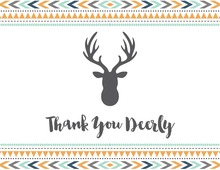 Deer Friends Rustic Thank You Note