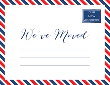 Red White Blue Striped Border Fill-In Moving Announcement