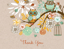 Kraft Bridal Shower Thank You Cards