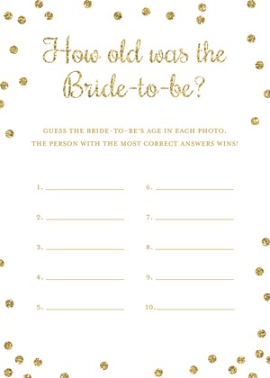 Faux Gold Glitter Dots Scavenger Hunt
