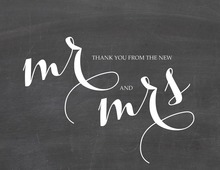 Bridal Chalkboard String Lights Thank You Cards