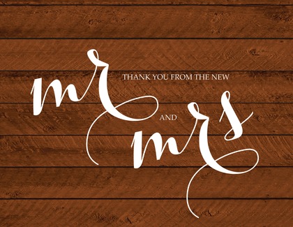 Bridal Faux Kraft Thank You Cards