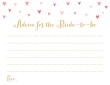 Pink Chevrons Bridal Advice Cards