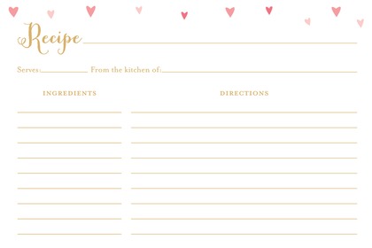 Pink Hearts Bridal Advice Cards