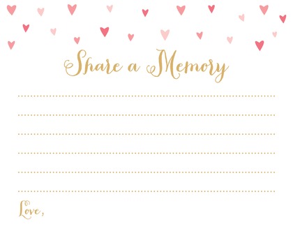 Pink Hearts RSVP Cards