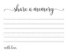 Kraft Black Script Share A Memory Cards